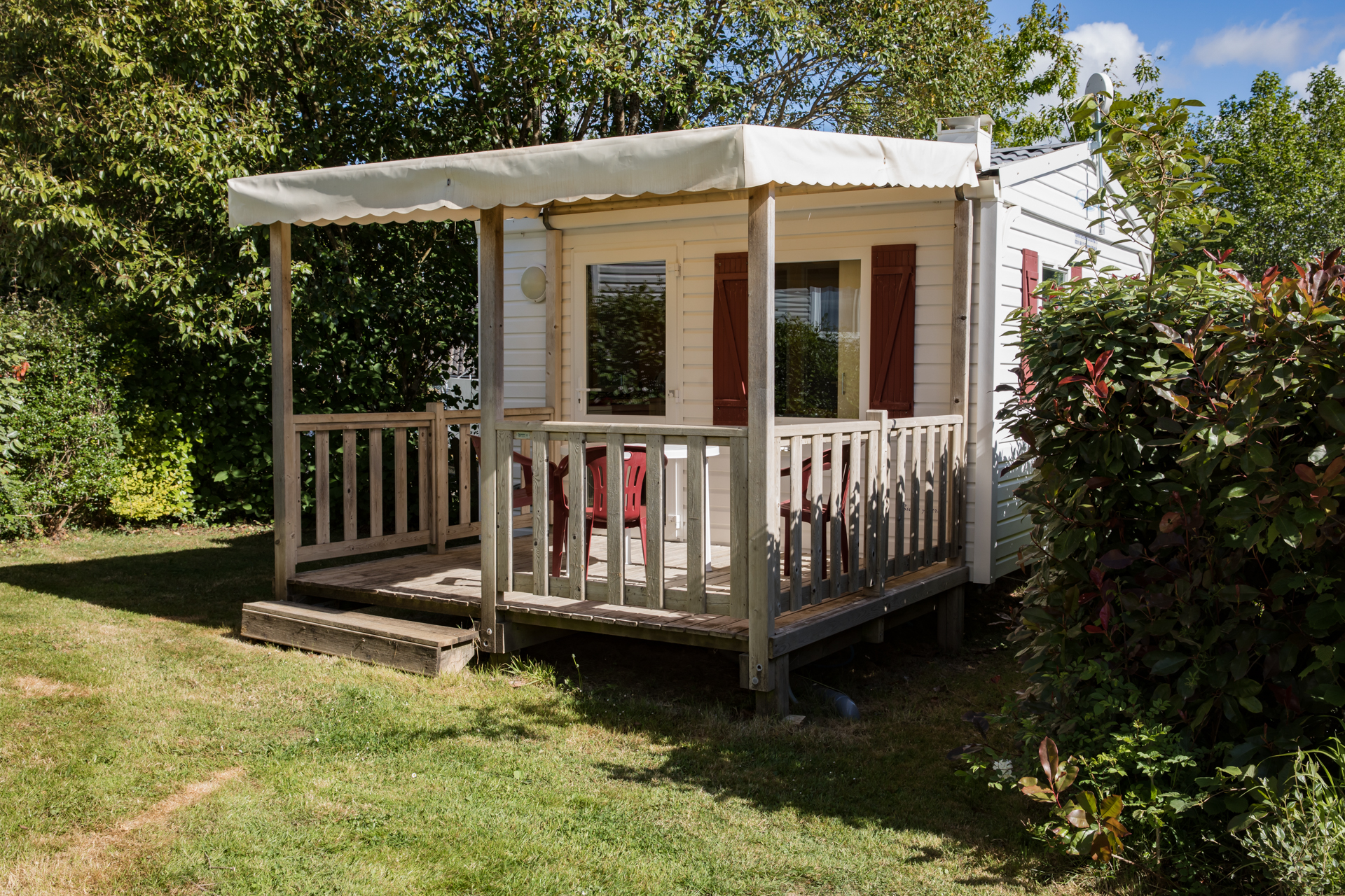 Mobil-home 1 chambre 17m2+terrasse couverte